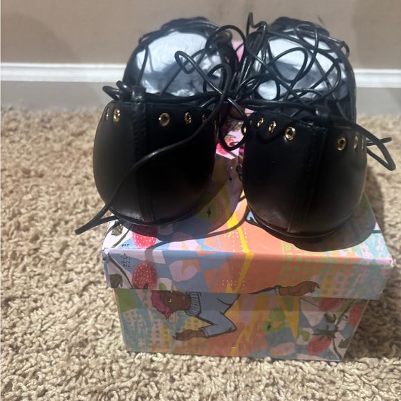 Jeffrey Campbell Corset Lace-Up Grommet Ballet Flats - Picture 5 of 6